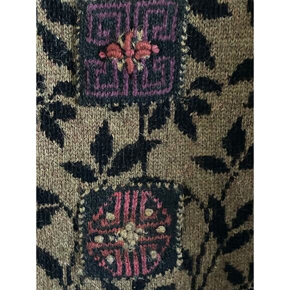 Vintage J. McLaughlin Wool Tapestry Cardigan Jacket Boho Fall Sweater Coat - Picture 8 of 10